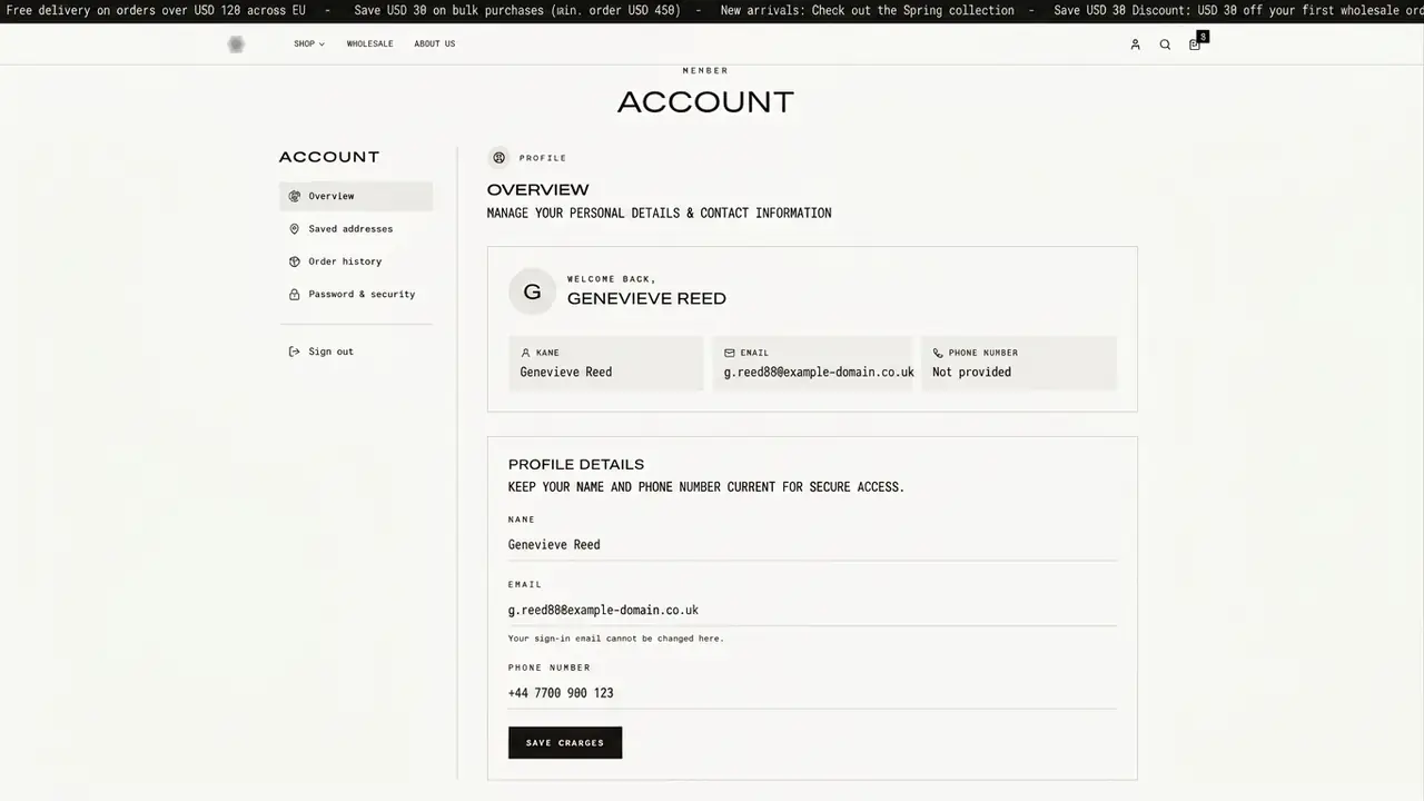 Backoffice Hayati Coffee dengan halaman akun dan pengelolaan pelanggan